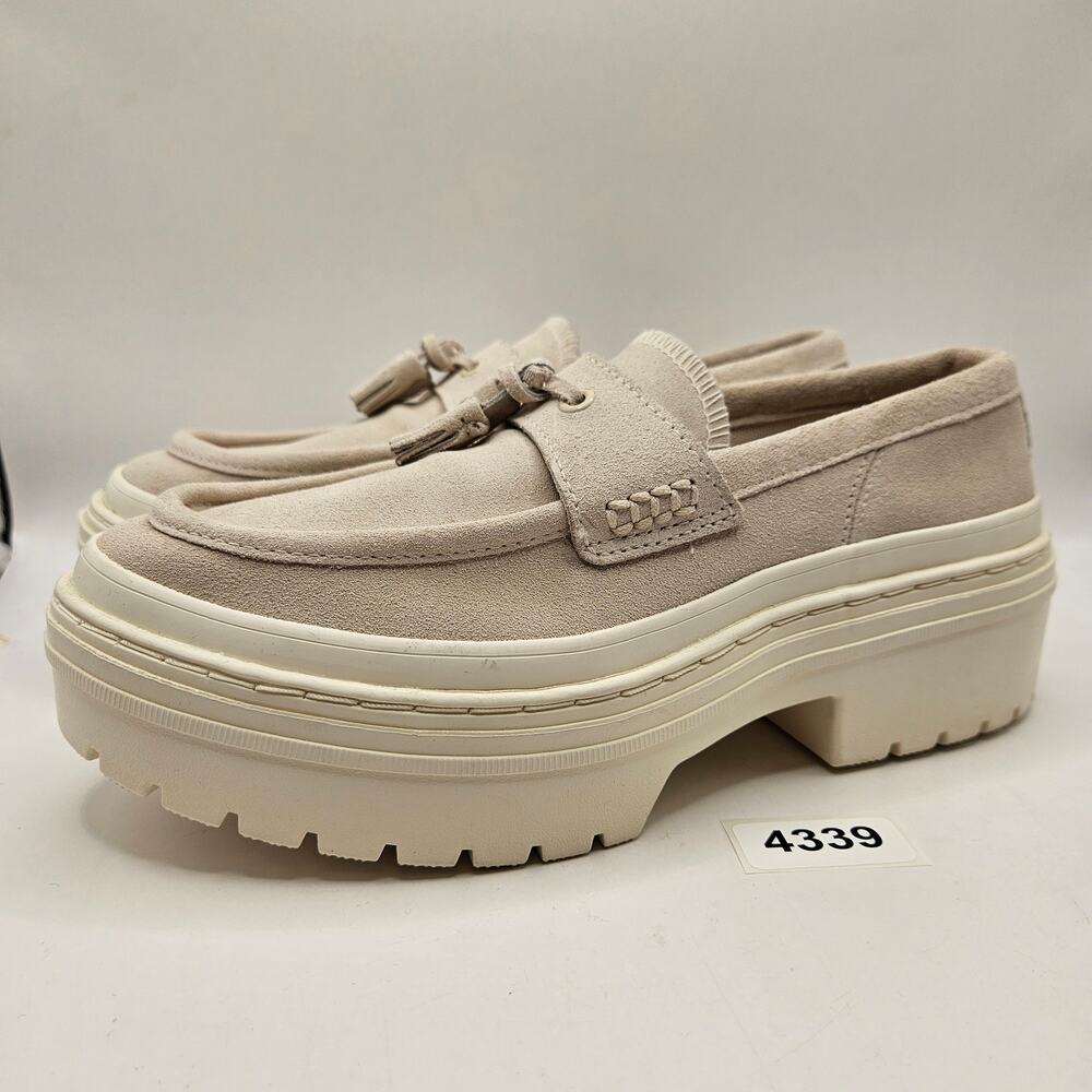 CONVERSE WOMEN'S 8 ALL STAR LUGGED HEEL LOAFER PLATFORM SUEDE TASSEL A15553C
